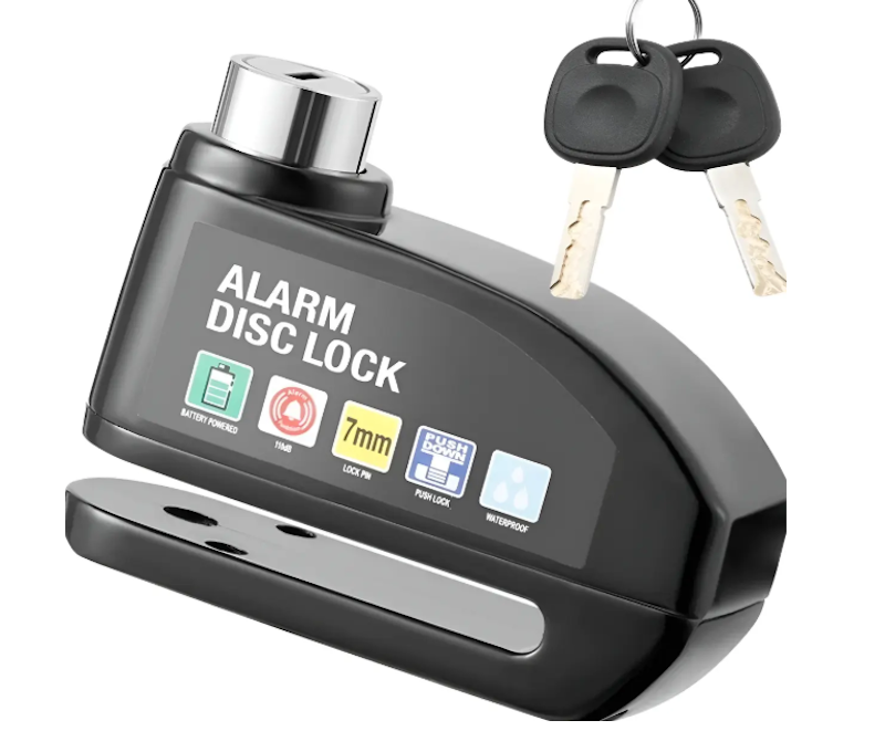 Trava de Disco Moto Freio Cadeado Sensor Alarme Sonoro 1