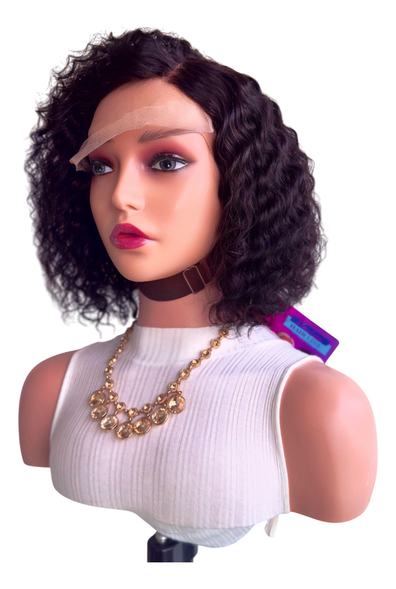 Peruca Front Lace Cabelo Humano Virgem Corte Bob Cacheado RP Hair 1