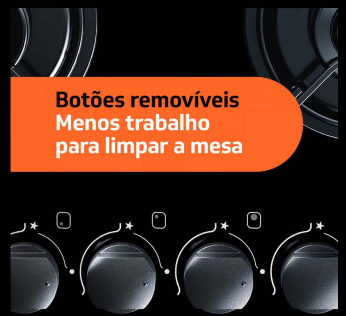 Cooktop 5 Bocas Brastemp com Grades Piatina e Acendimento Automático 3