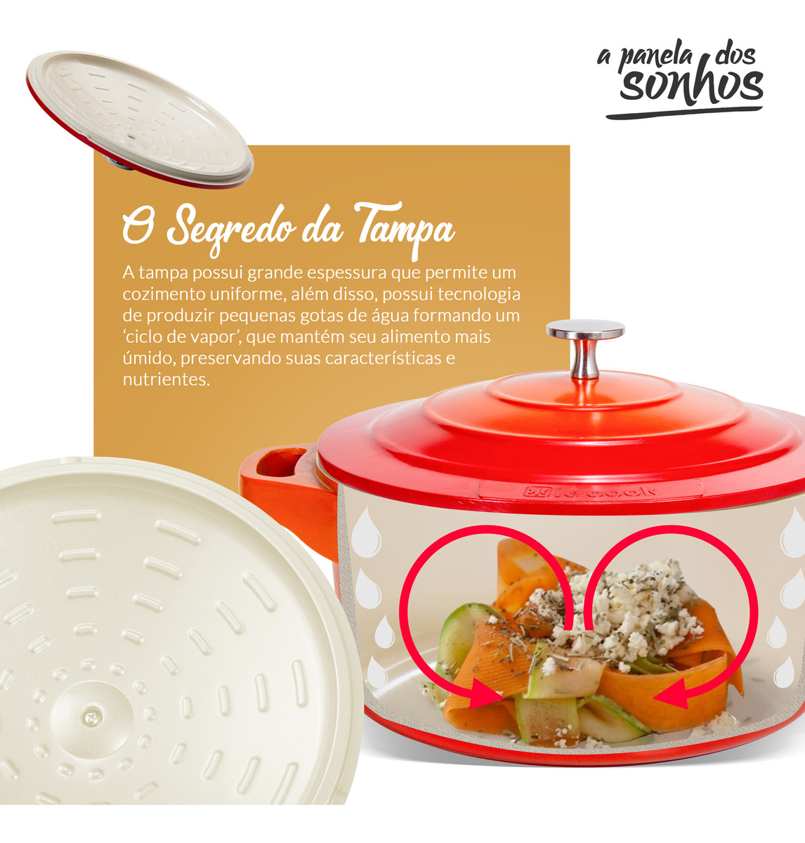 Panela Tipo Caçarola com Revestimento Cerâmico 32 cm 3
