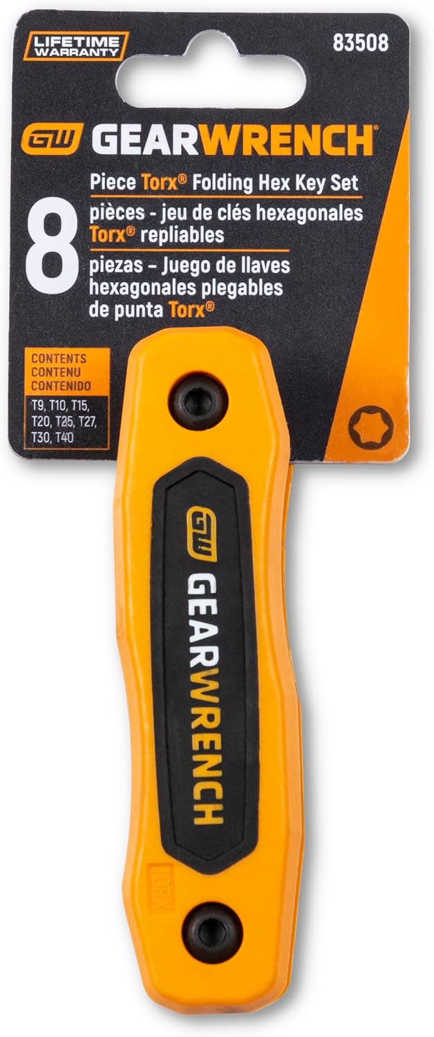 Conjunto de 8 Chaves Hexagonais Dobráveis Torx 4