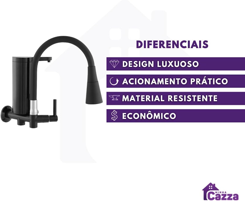Torneira de Cozinha com Filtro Cone Flexível 2