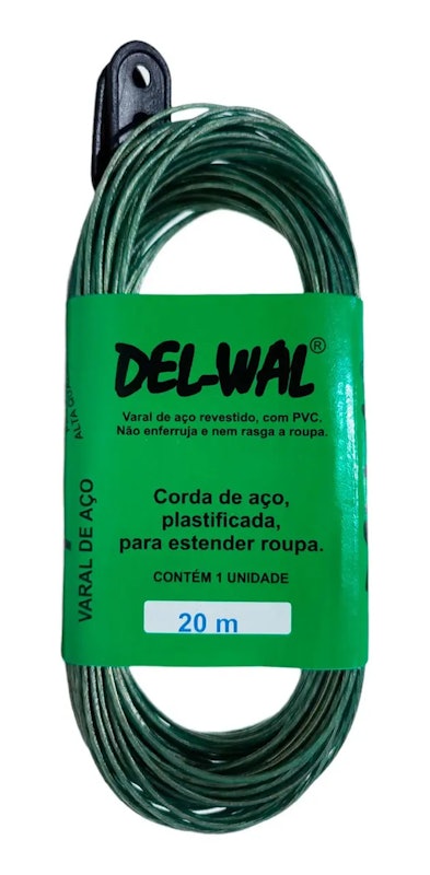 Corda Varal Aço Revestido PVC 1
