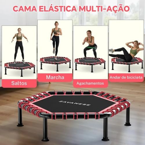 Jump Cama Elástica Academia Profissional Trampolim 250 kg Zavanese 5