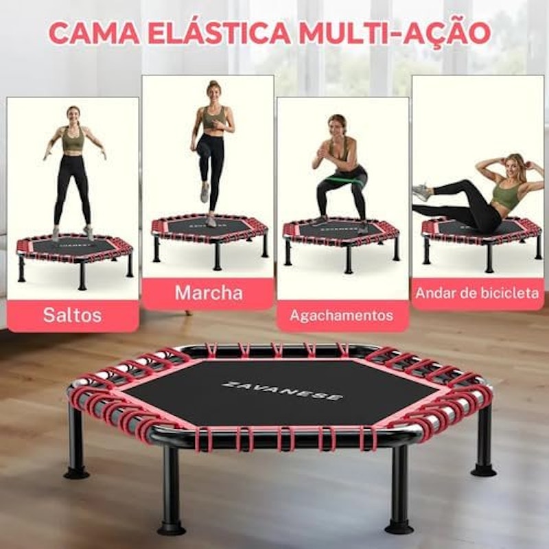 Jump Cama Elástica Academia Profissional Trampolim 250 kg Zavanese 5