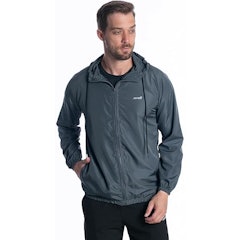 Jaqueta Corta-Vento Impermeável Masculina com Capuz