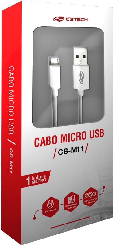 Cabo USB para Micro USB 1 m 2