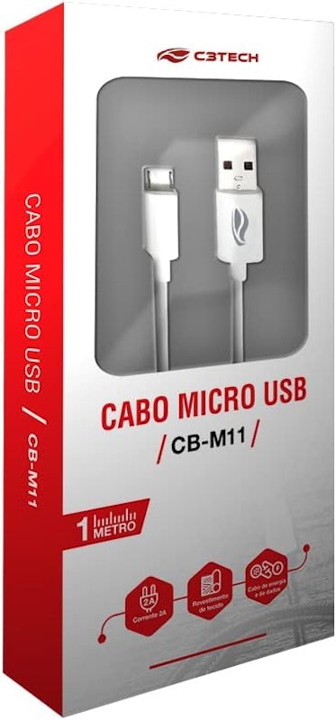 Cabo USB para Micro USB 1 m 2