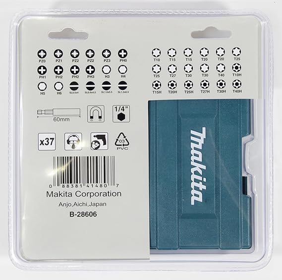 Estojo de Bits com 37 Peças Makita 5