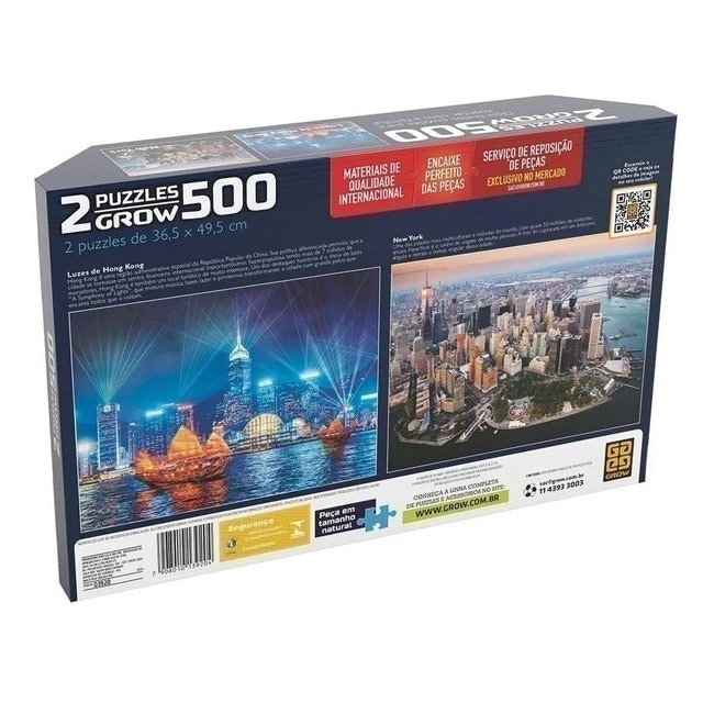 Puzzle 500 Peças Duplo Skylines Cosmopolitas 2
