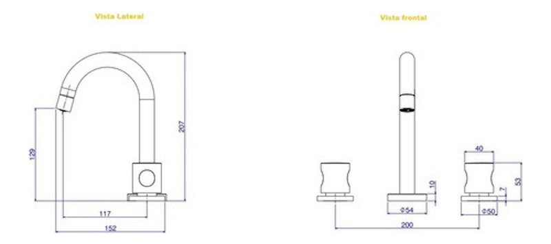 Misturador de Mesa Bica Alta para Lavatório Aspen 2