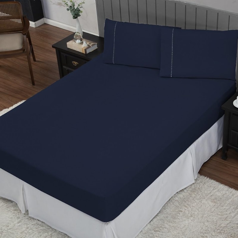Jogo de Cama Queen Percal 400 Fios Ponto Palito 3 Peças 1