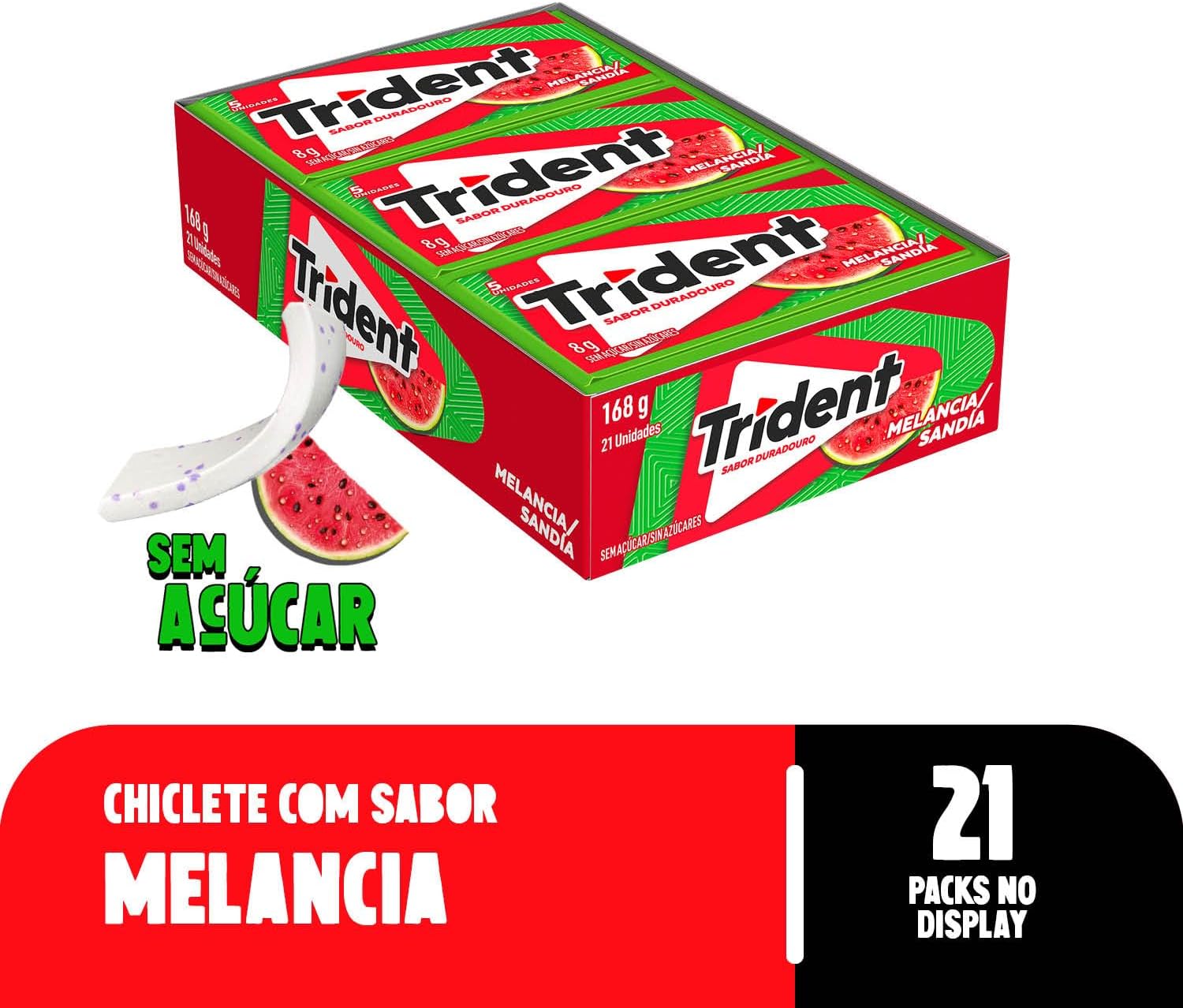 Chiclete Trident Melancia sem Açúcar 2
