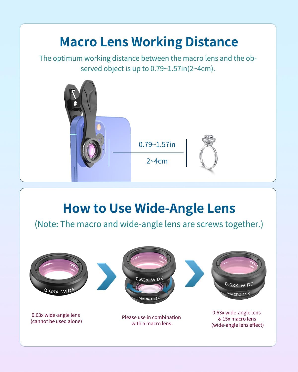 Kit de Lentes Telefoto 18 em 4 3