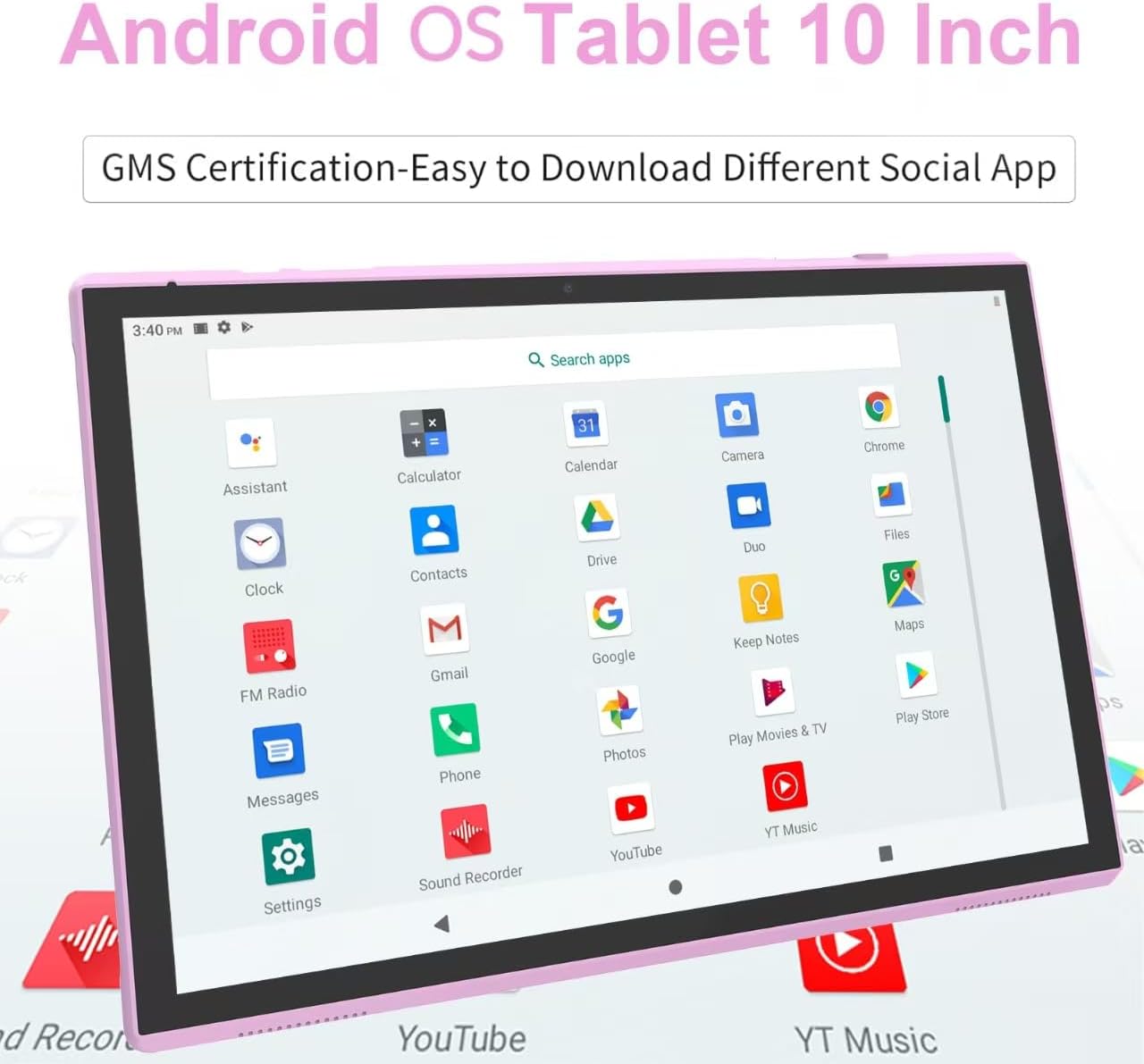 Tablet Android de 10 Polegadas com Capa Stylus 4