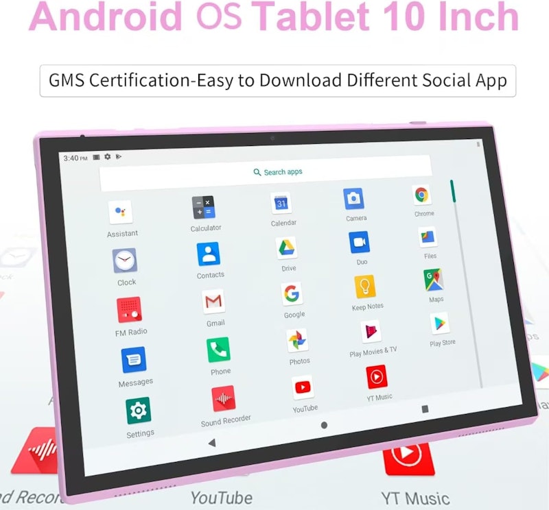 Tablet Android de 10 Polegadas com Capa Stylus 4