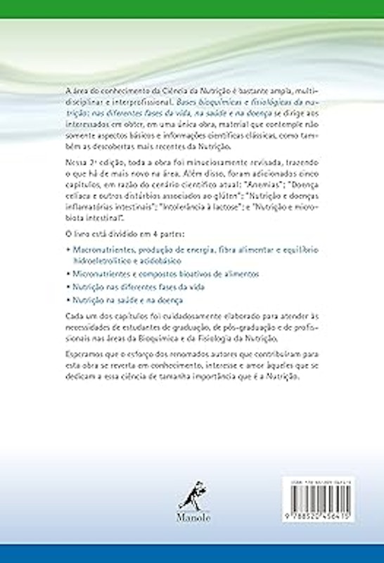Bases Bioquímicas e Fisiológicas da Nutrição: Nas Diferentes Fases da Vida, na Saúde e na Doença 2ª Edição 2