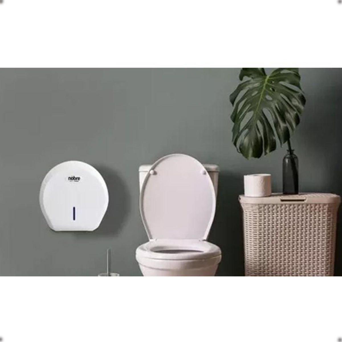 Dispenser Porta Papel Higiênico Rolão Nobre New Classic Branco 5