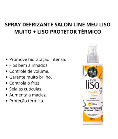 Meu Liso Muito + Liso Spray Defrizante Protetor Térmico 4