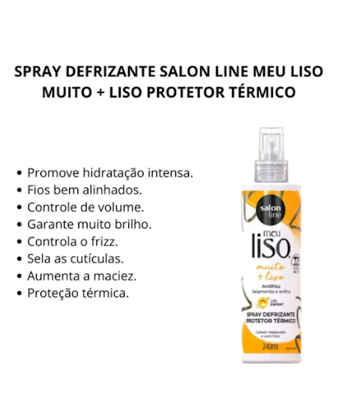 Meu Liso Muito + Liso Spray Defrizante Protetor Térmico 4