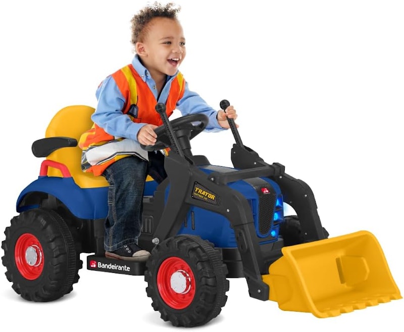 Trator Escavadeira R/C Elétrico 12 V Bandeirante 2