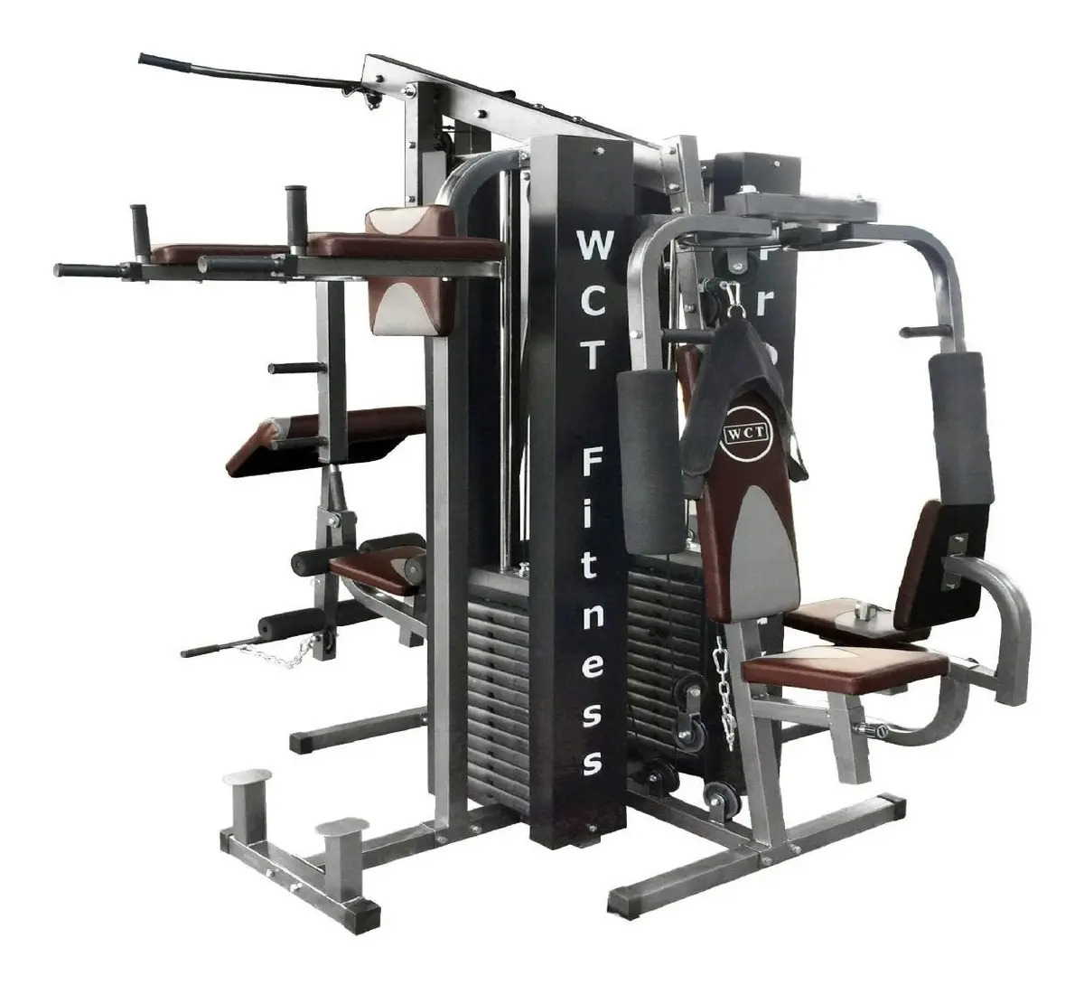 Multi Estação Pro Deluxe 184 kg Anilhas Academia Completa WCT Fitness 4