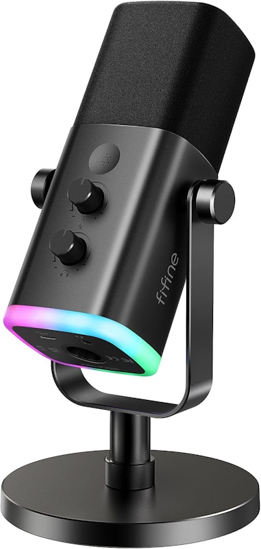 Microfone Dinâmico Fifine AmpliGame AM8 USB/XLR com RGB 1