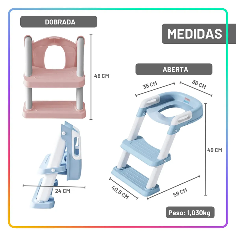 Assento Redutor Infantil com Escada 5