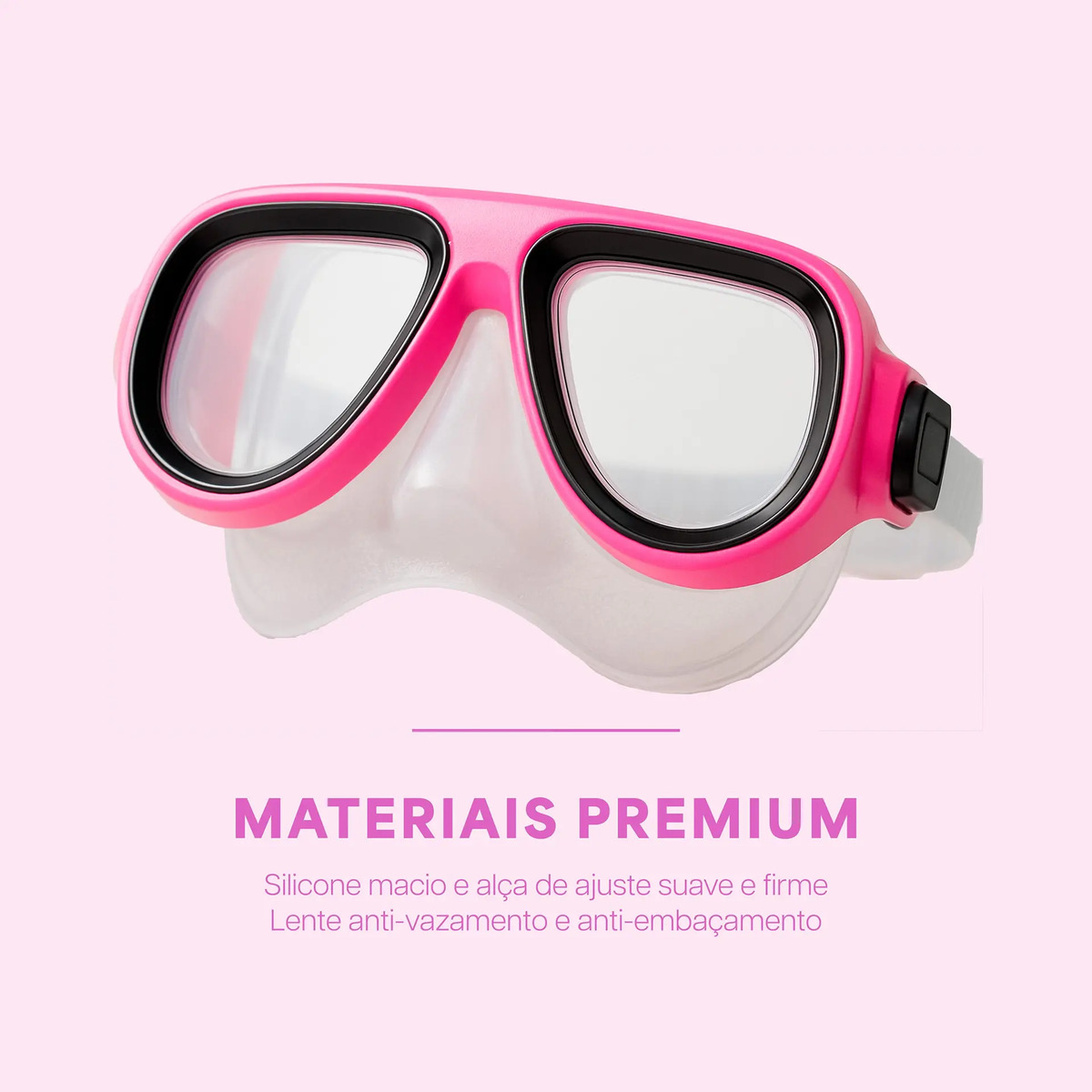 Máscara de Mergulho Infantil JustGoFit com Snorkel 2