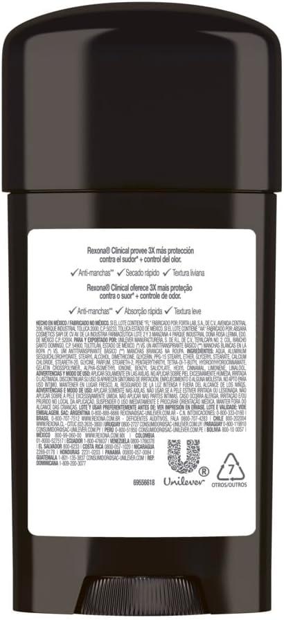 Rexona Clinical Antitranspirante Creme Clean 3
