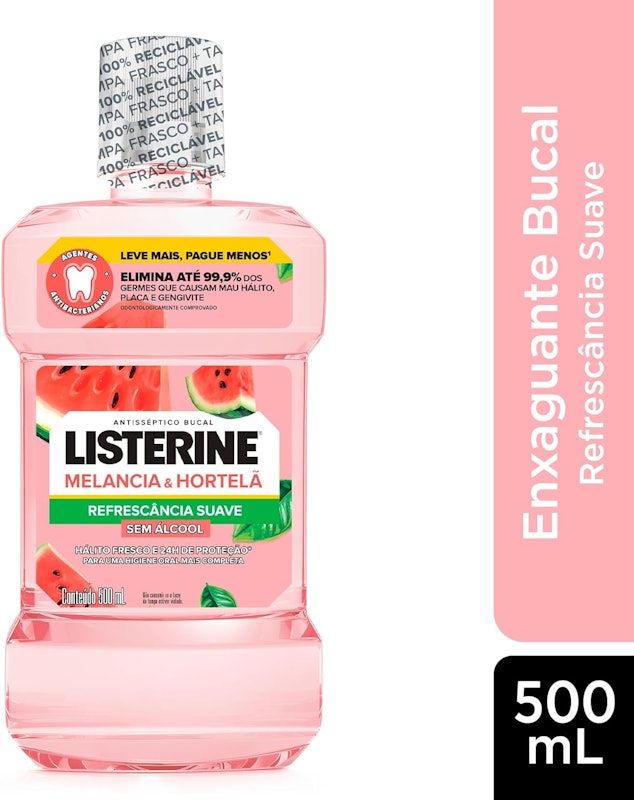 Antisséptico Bucal Listerine Melancia e Hortelã Refrescância Suave Sem Álcool 2