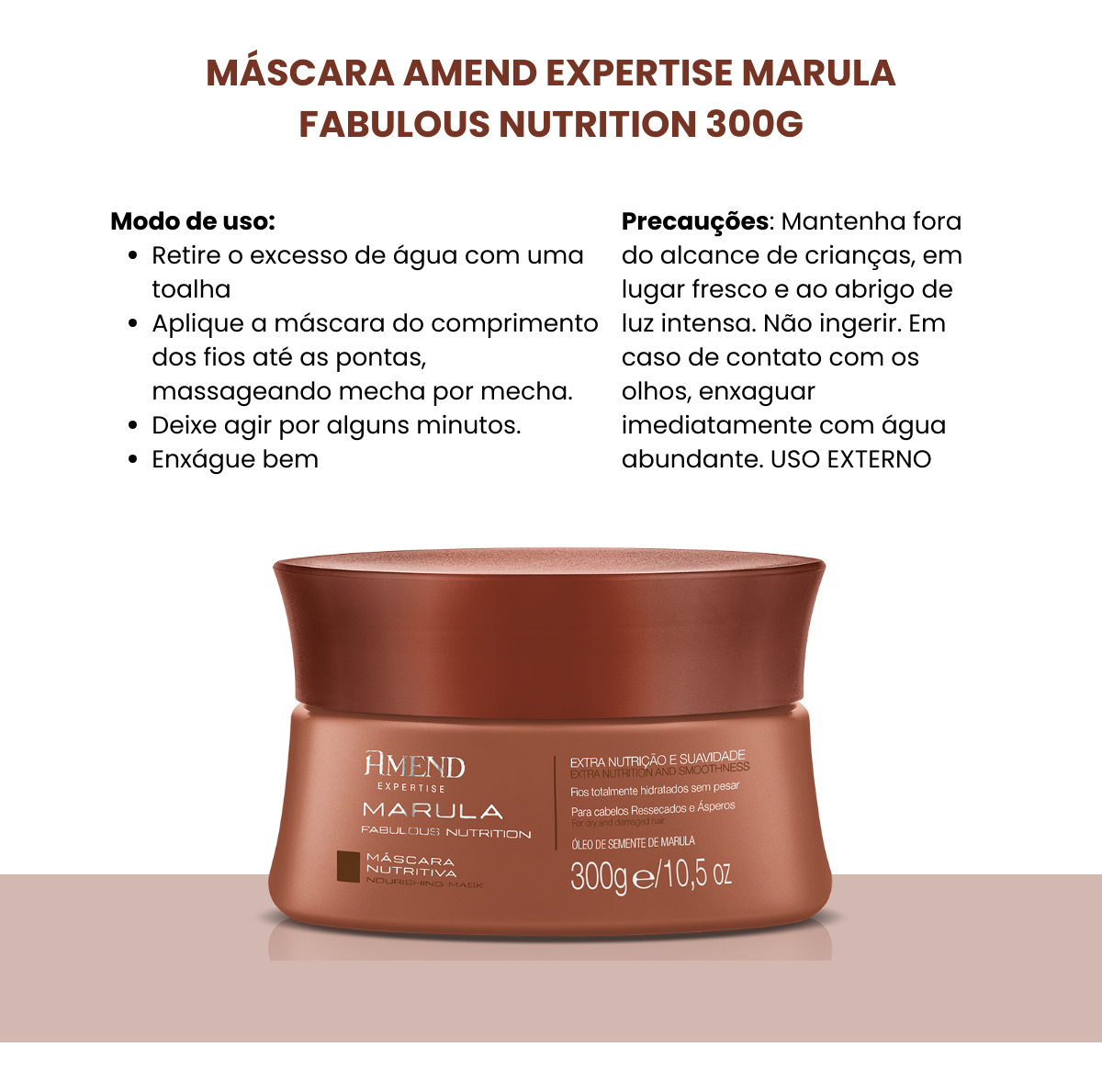 Máscara Nutritiva Amend Expertise Marula Fabulous Nutrition 5