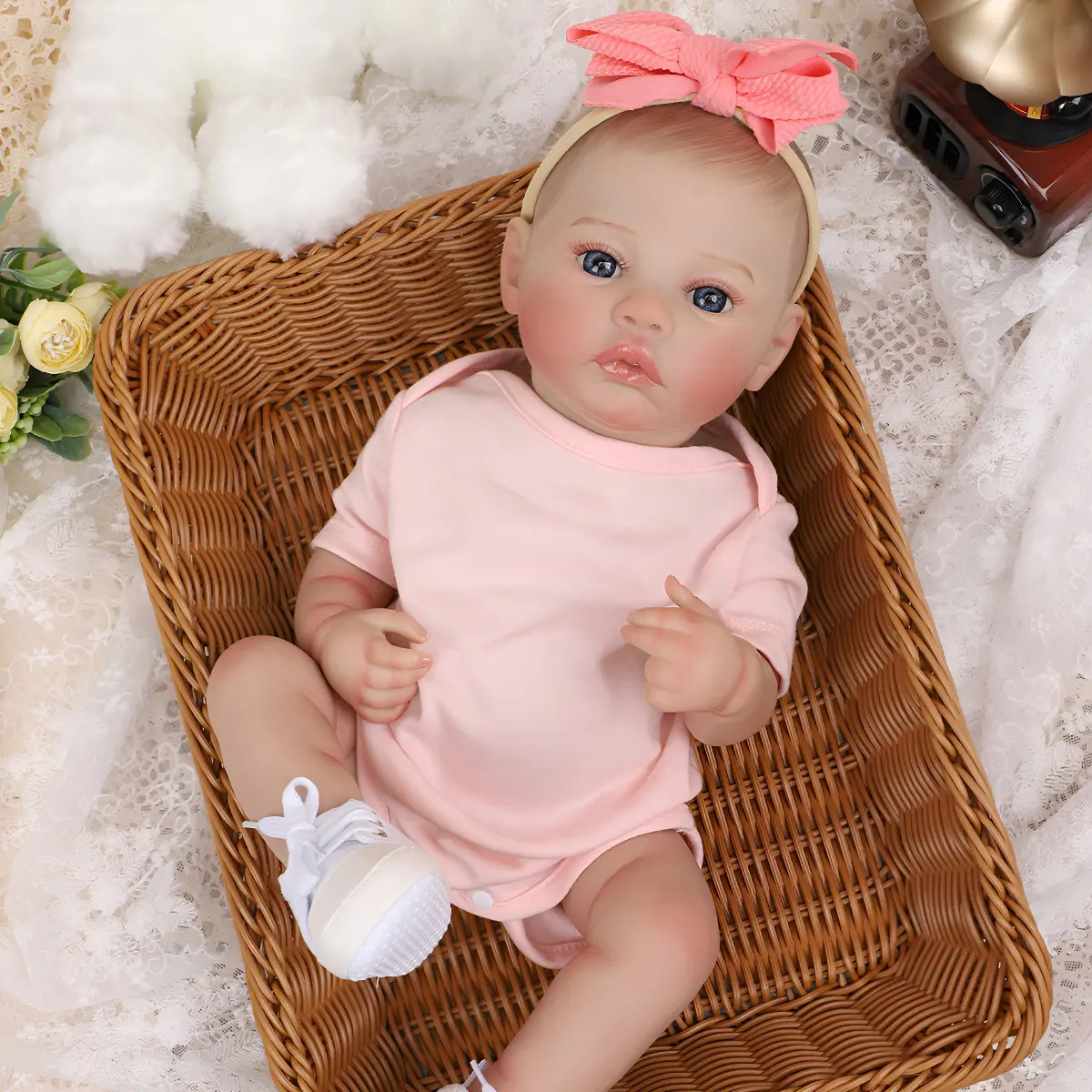 Brastoy Pintada Bebê Reborn Boneca Realistic Silicone 2