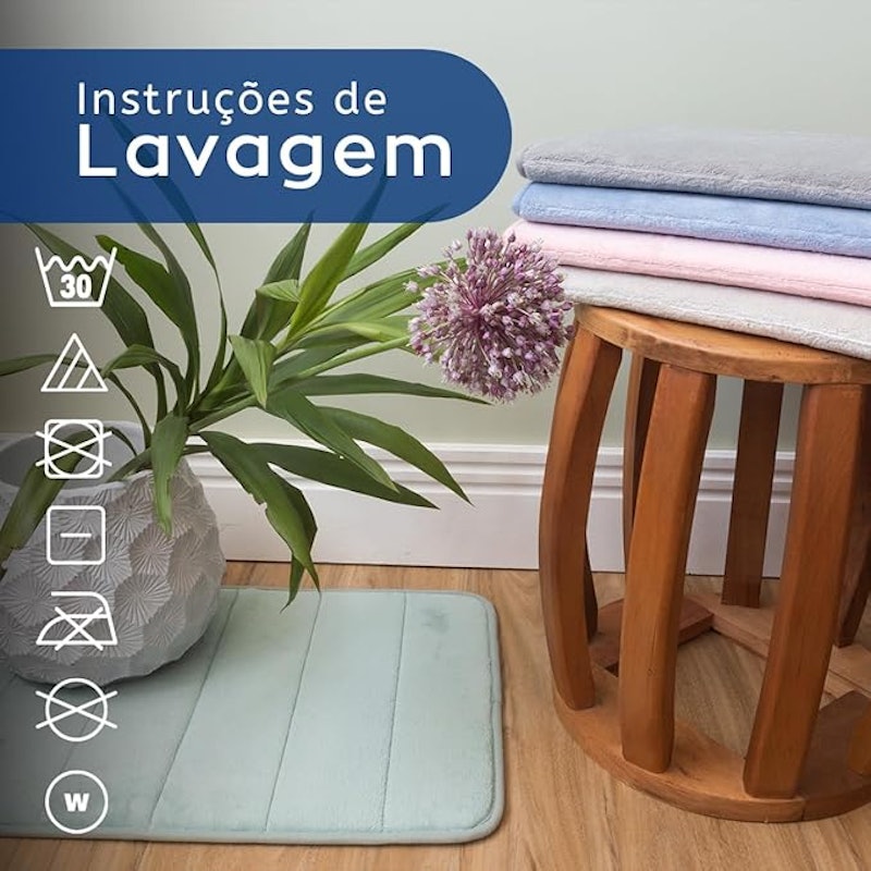 Tapete de Banheiro Supersoft 60 x 40 cm Cinza 16-0000tpx 3