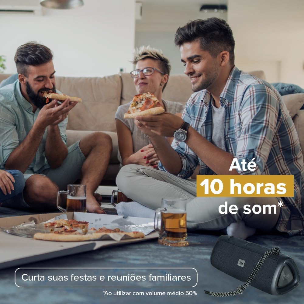 Caixa de Som Bluetooth 3 Angle Sound 12 W RMS Resistente à Água 4