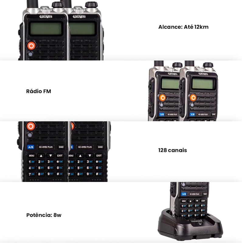 Rádio Comunicador Dual Band Vox FM 8W 2