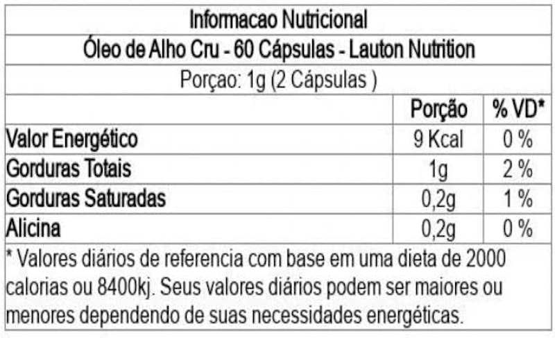 Óleo de Alho Cru 500 mg 2