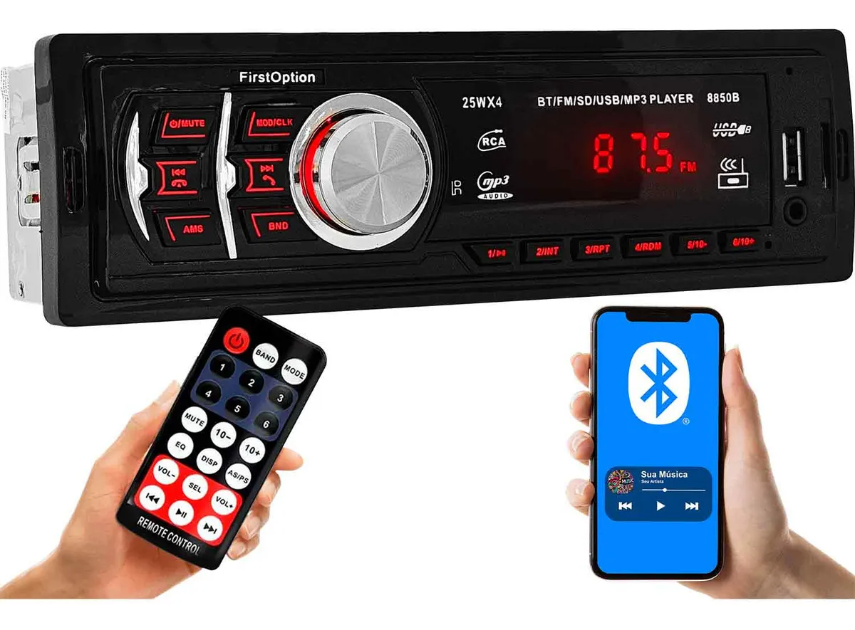 Som Automotivo Bluetooth First Option 2