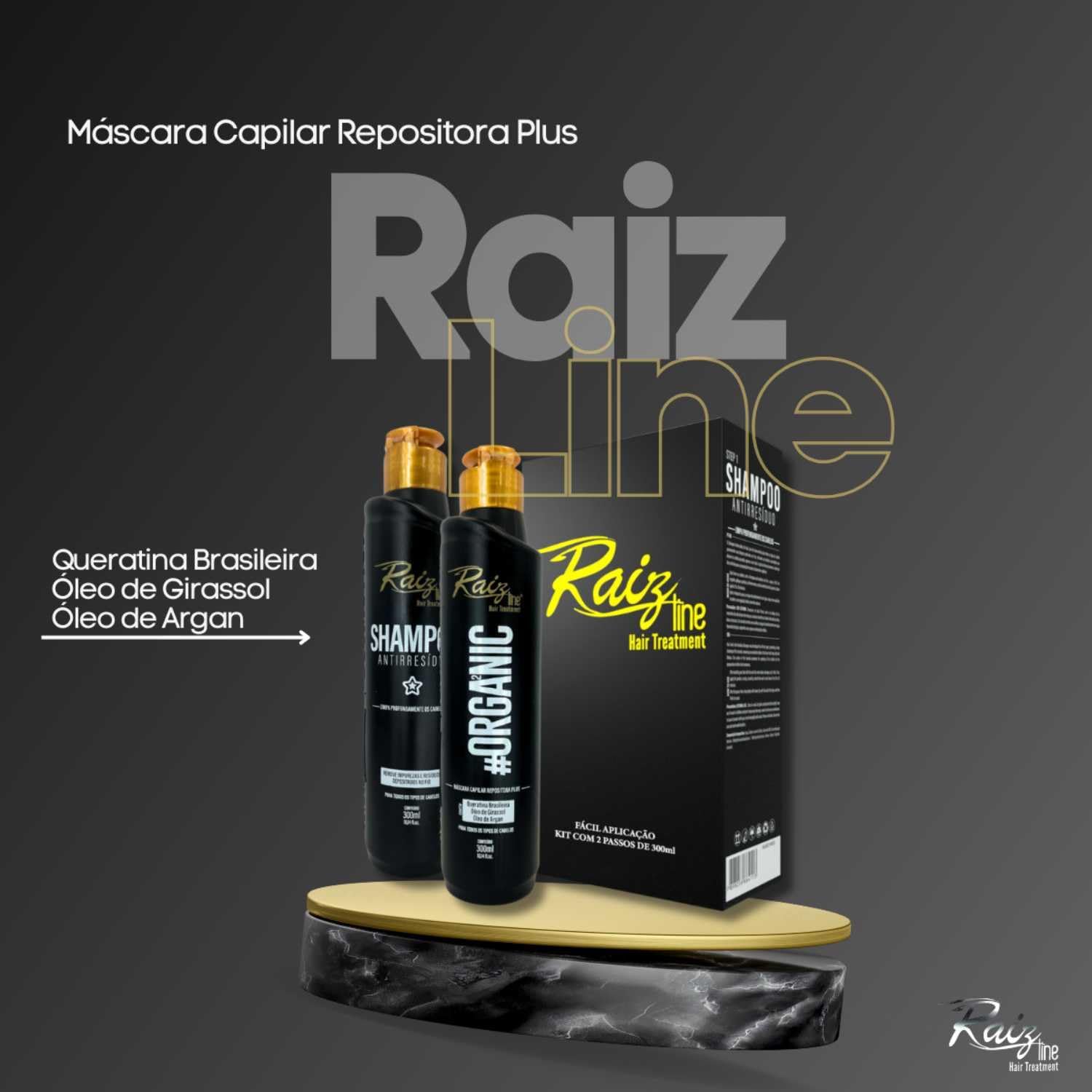 Kit Progressiva Alisamento Semi-Definitivo Orgânico Raiz Line 2