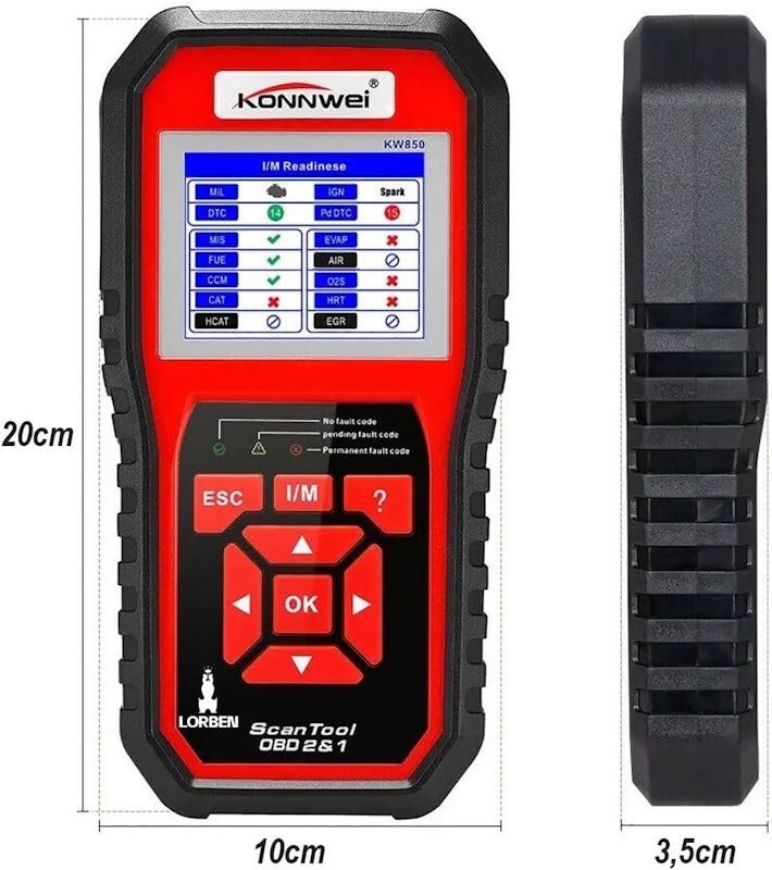 Scanner Automotivo Konnwei Kw850 7