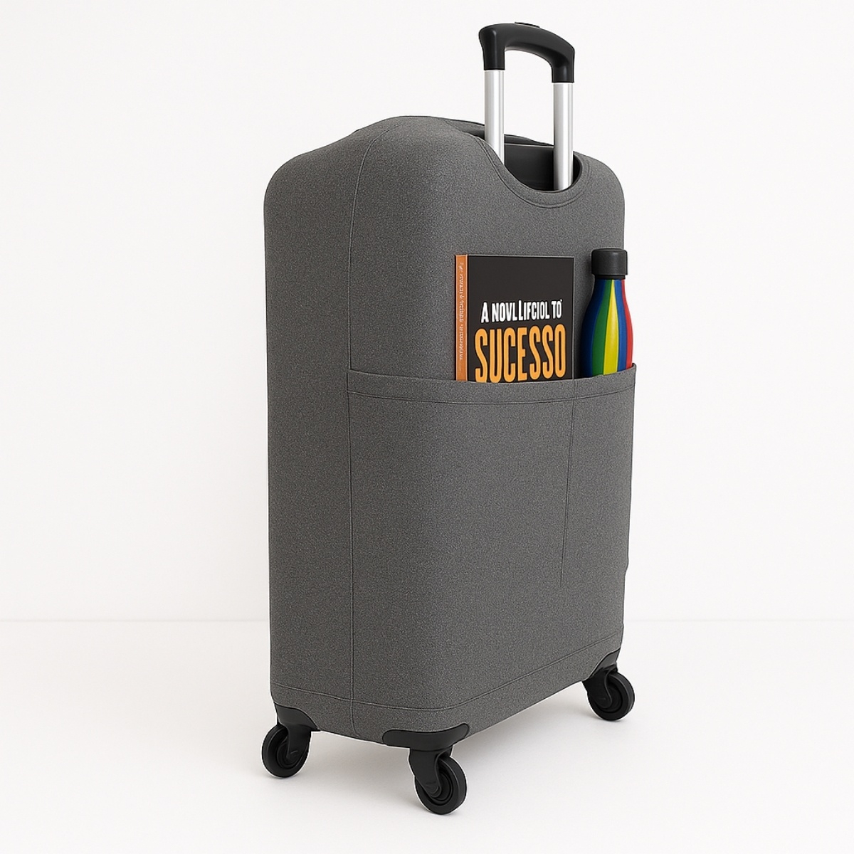 Capa para Mala Viagem com Bolso Canguru Protetor de Bagagem 2