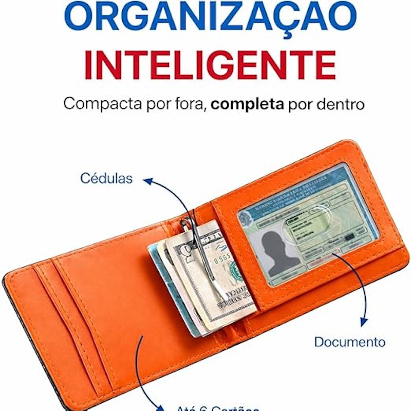 Carteira Masculina Slim Bloqueio RFID 2