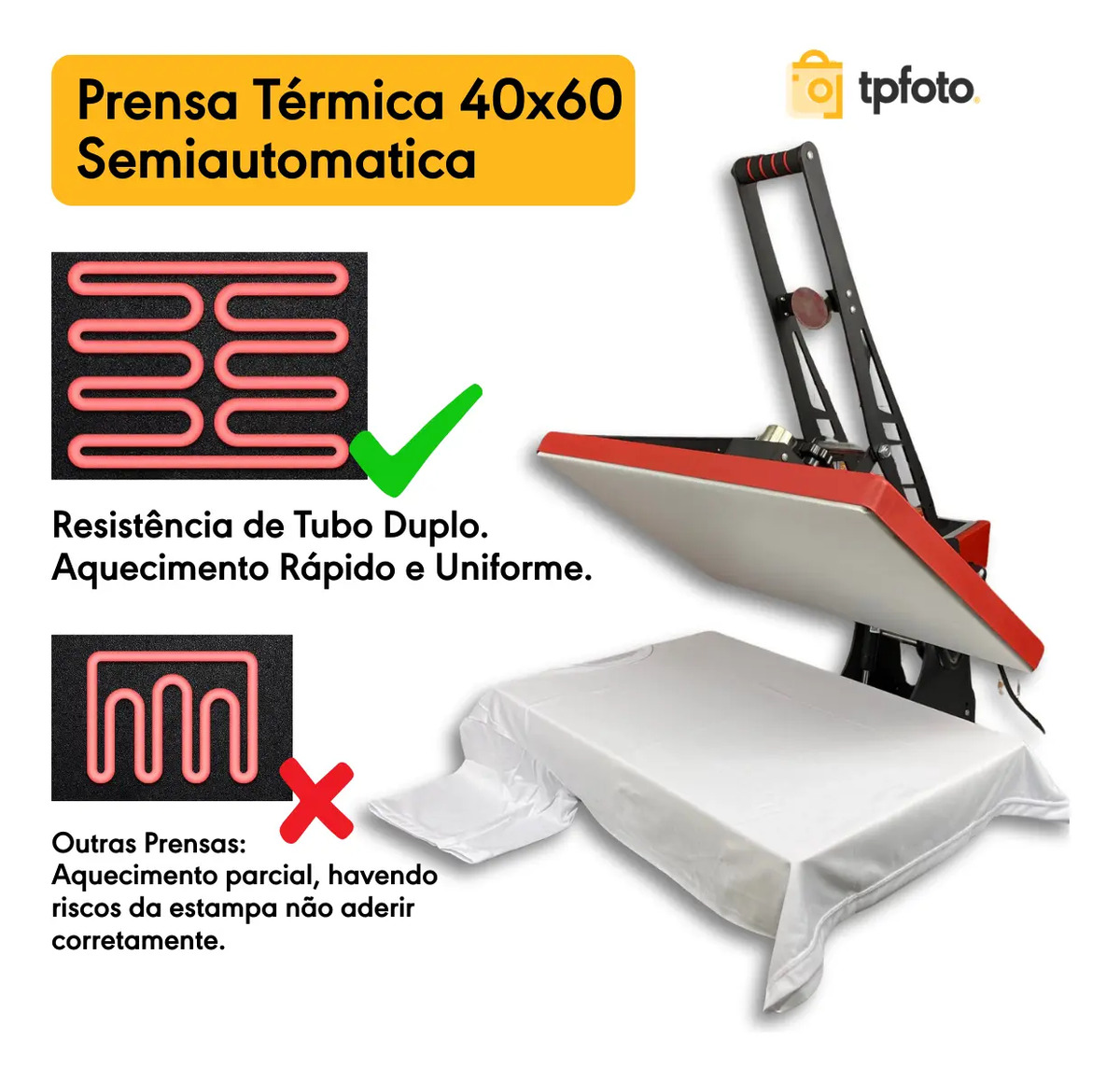 Prensa Térmica Plana com Gaveta 3