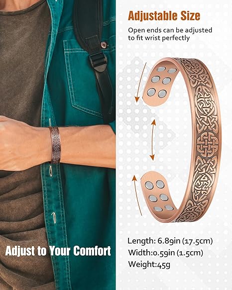 Pulseira Magnética de Cobre para Homens 5