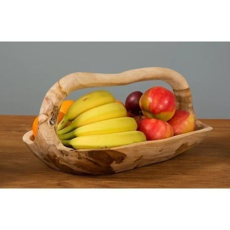 Fruteira Gamela Rústica de Madeira 1