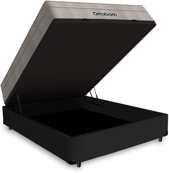 Cama Box Baú com Colchão de Molas Ensacadas Ortobom AirTech SpringPocket 3