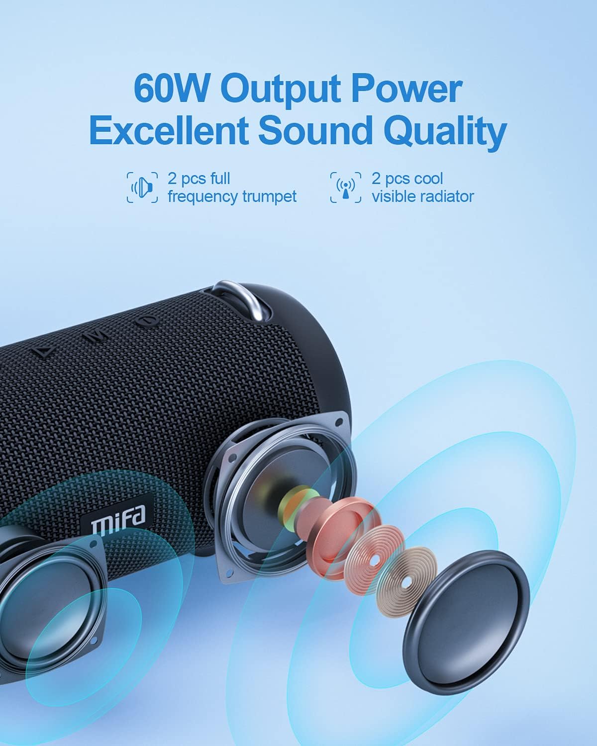 Caixas de Som Bluetooth MIFA A90 5
