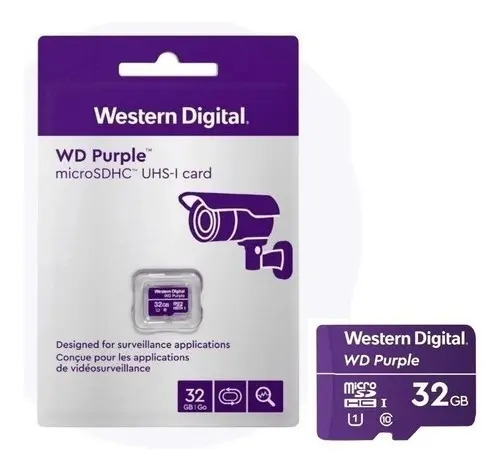Cartão de Memória microSD 32 GB WD Purple Intelbras 4