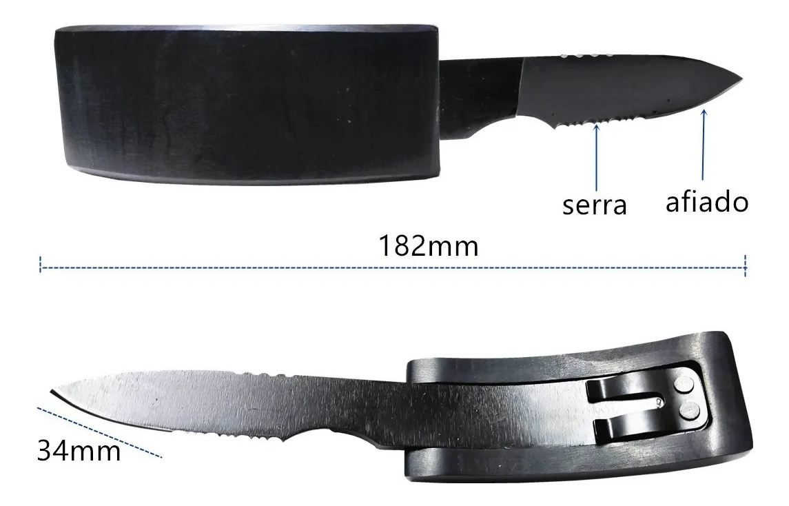 Cinto Tático Faca Canivete Oculta 4