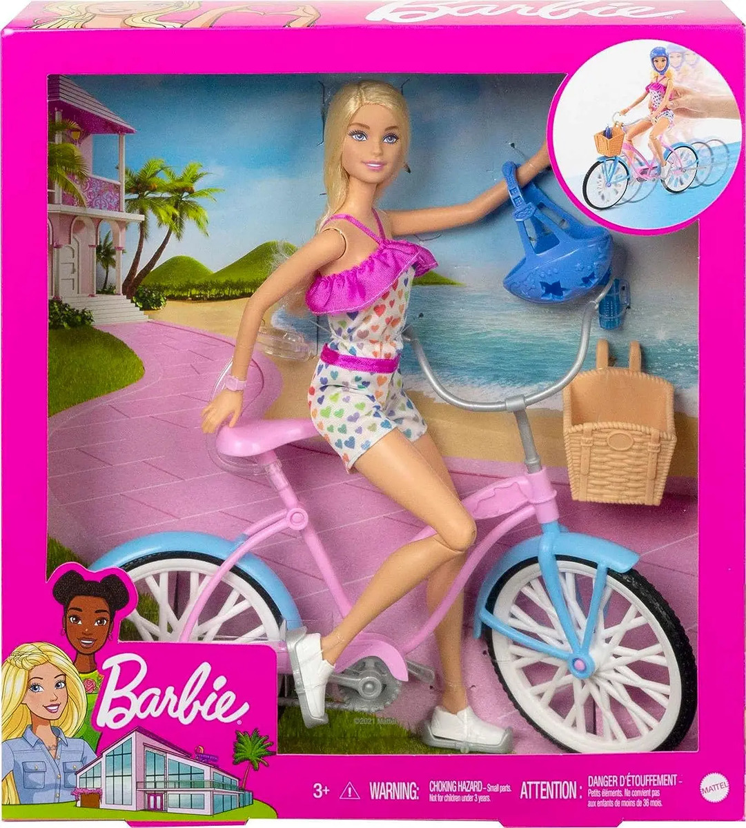 Barbie Conjunto de Brinquedo Bicicleta com Boneca 5
